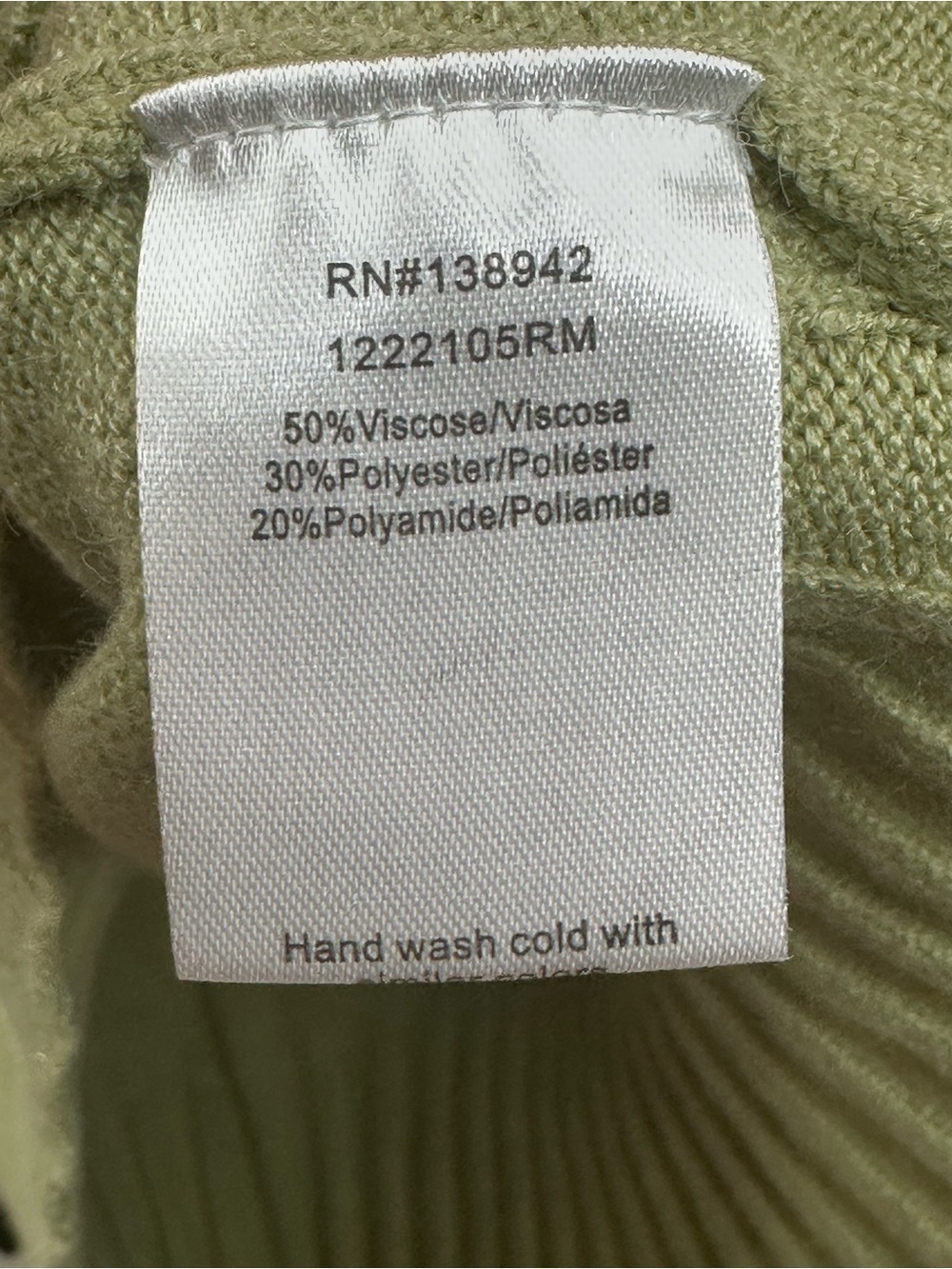 Pearl-Trim Collared Crewneck Sweater — Sage Green, size Large, NWT - Picture 4 of 7